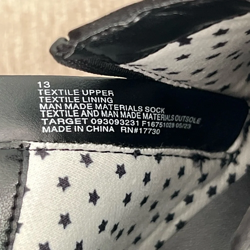 Target Black and White Star Pattern Textile Shoes
